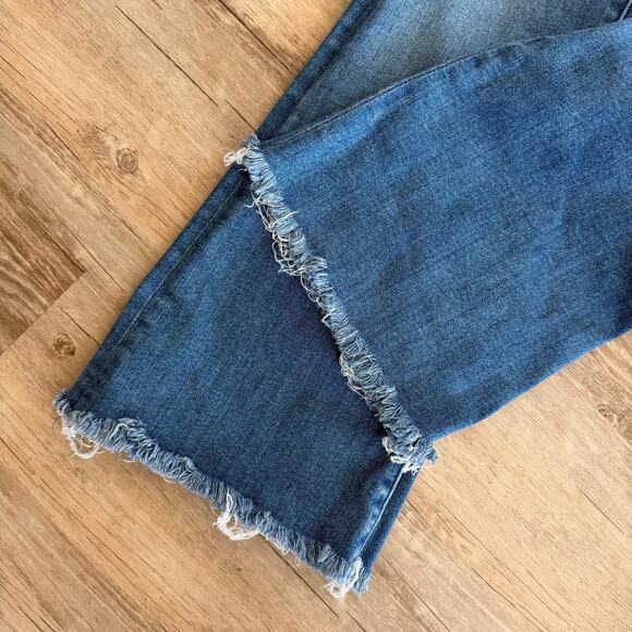 Mother The Weekender Fray Jeans Size 27 Groovy Kind of Love Flare Premium Denim - Picture 10 of 12